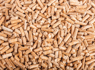 Pile of wood pellets
