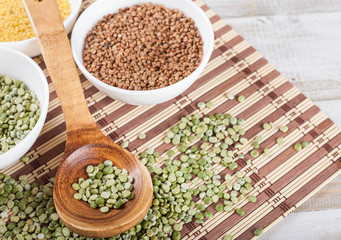 Dry split green peas