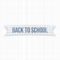 Back to School greeting Text on paper Banner