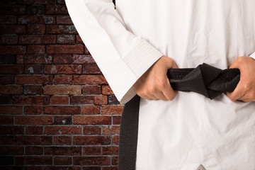 Martial arts black belt.