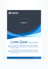 Brochure template flyer design vector with Abstract Elements 