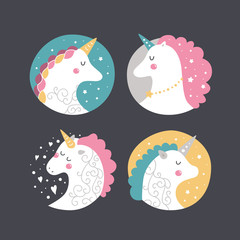 Vector baby unicorn