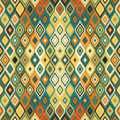 Abstract geometrical background template - mosaic or carpet texture design