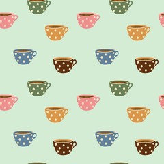 seamless pattern of coffee and mug background design wallpaper for coffee shops 



