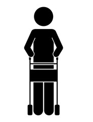 walker for disabled person isolated icon design, vector illustration  graphic 