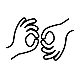 Fototapeta premium sign language isolated icon design, vector illustration graphic 