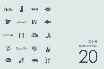 Set of Barcelona icons