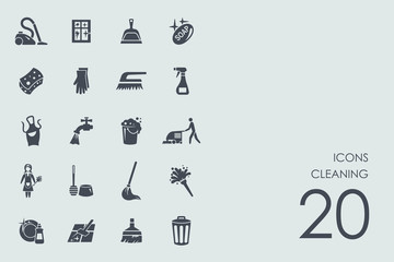 Set of cleaning icons