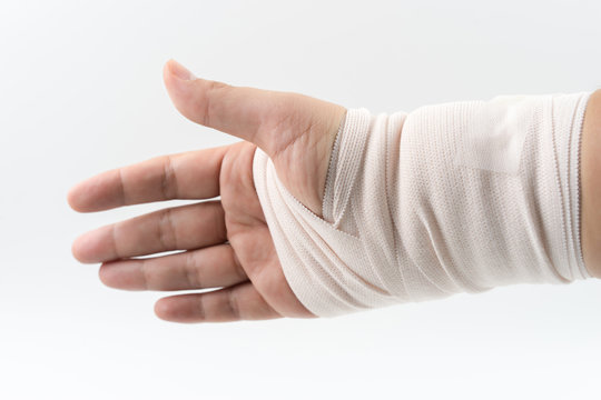 hand bone broken from accident with arm splint