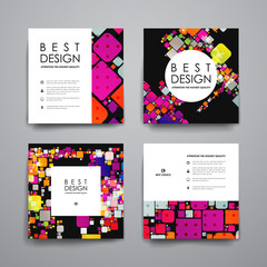 Set of modern design banner template in abstract background style