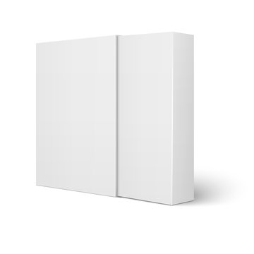 White sleeve cardboard box template.