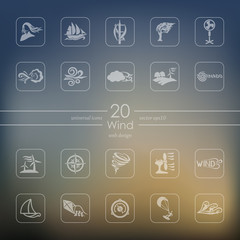 Set of wind icons