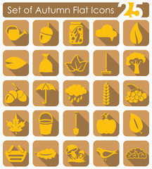 Set of autumn icons