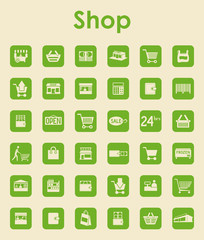 Set of shop simple icons