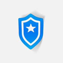 realistic design element. police badge