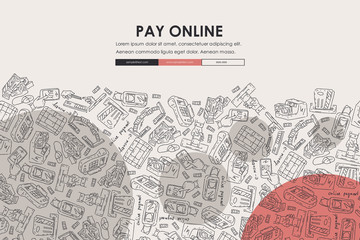 e-money Doodle Website Template Design