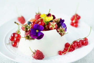 dessert with berries