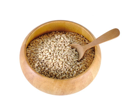 pearls barley grain seed on background
