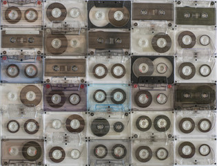 background audio cassettes, vintage