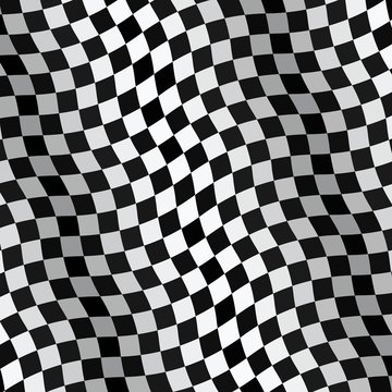 Banni&egrave;re. Drapeau. Damier d&eacute;form&eacute;, diagonal