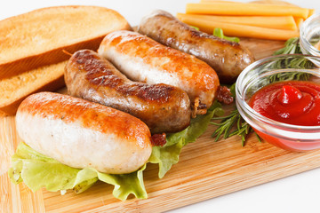 Beer and roast beef or chicken sausage