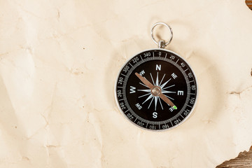 Old map with compass