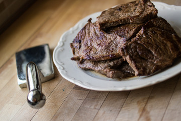 Beef with tenderizer