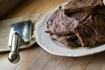 Beef with tenderizer