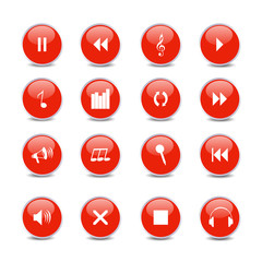 Illustration of music icon set