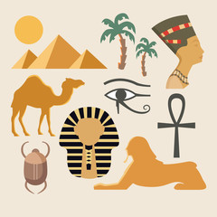 Egypt travel and landmark. Concept Vector Illustration - 116845002