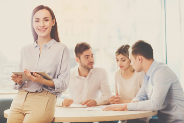 Fototapeta premium Modern young business people