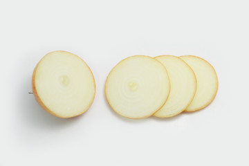 onion , onion on white