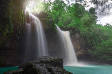 Amazing beautiful waterfalls in tropical forest