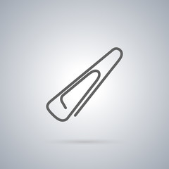 Obraz premium Icon a paper clip, vector illustration.