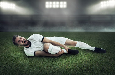 Verletzter Fußballspieler