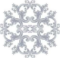 Vector Damask round ornament. Round floral ornament. Vintage Retro style frame