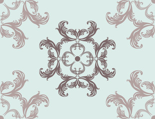 Vintage floral ornament pattern. Vector abstract decor for backgrounds, texture, textile, cards