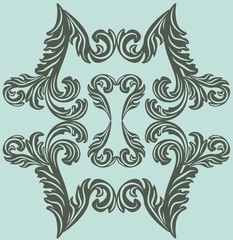 Vintage floral ornament pattern. Vector abstract decor for backgrounds, texture, textile, cards