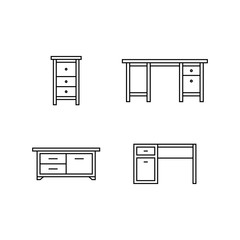 Furniture vector icons