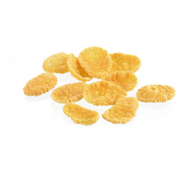 tasty cornflakes isolated on white