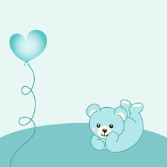 Obraz na płótnie Canvas Baby boy teddy bear background