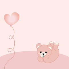 Baby girl teddy bear background
