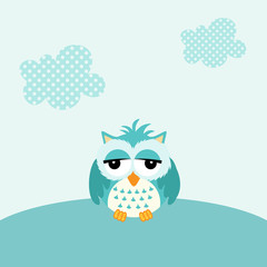 Baby owl boy background