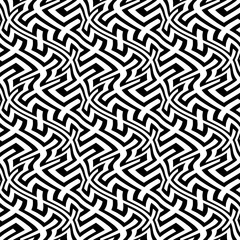 Vector modern abstract geometry trippy pattern. black and white seamless geometric background . subtle pillow and bed sheet design. creative art deco. hipster fashion print