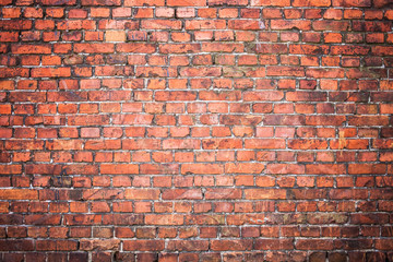 old stained brown brick wall background