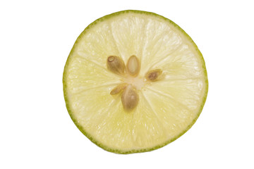 cutting off lemon
