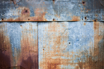 old rusty iron sheets and tinplate