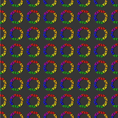 round multicolor pattern seamless background. wallpaper. for registration of a notebook, textbook, web site, web design, fabric, material. vector illustration.