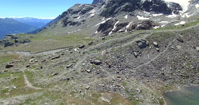 Aerial 4k - Passo di Campagneda - Confine Italo - Svizzero