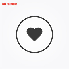 Rounded liked button vector icon